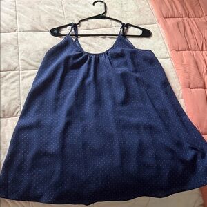 Navy Blue Polka Dot Dress